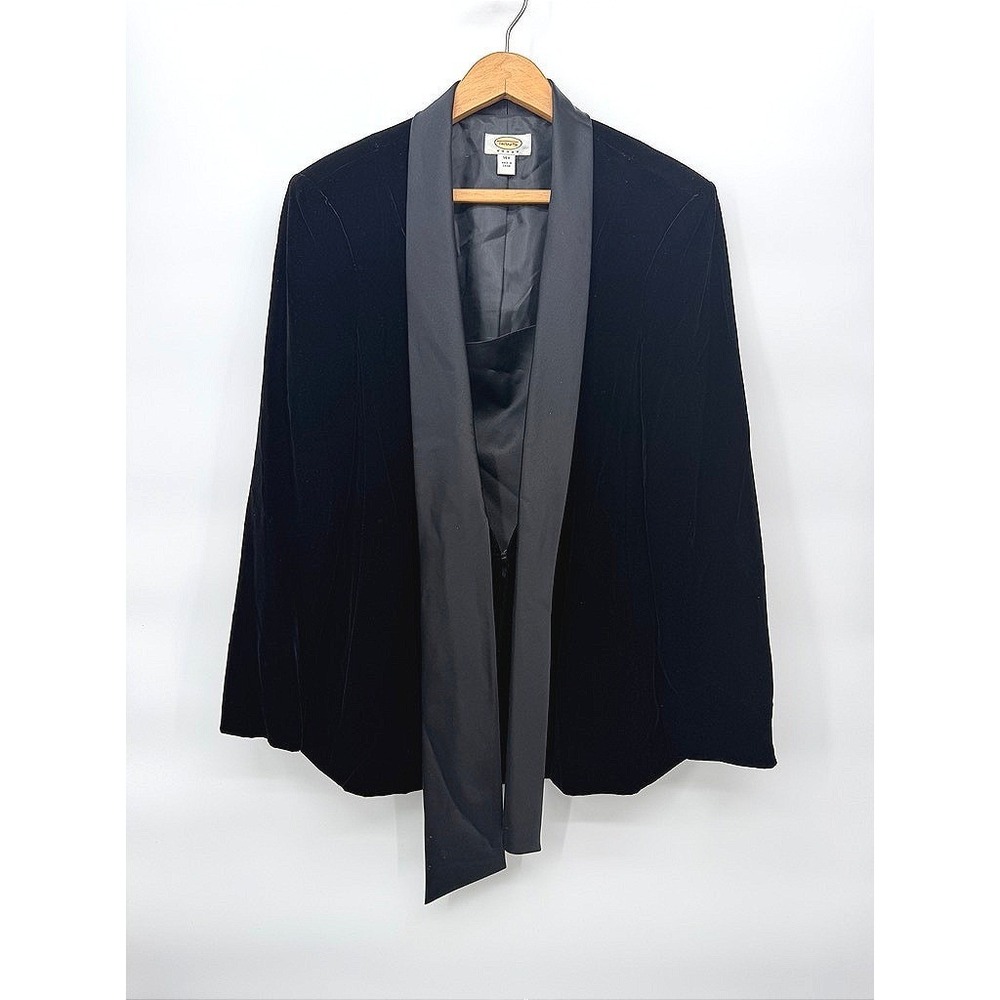Talbots Woman Velvet Tuxedo Blazer Shawl Collar Formal Holiday Dressy Fancy 14W